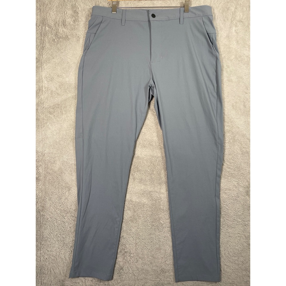 Tech Apparel Pro-jek Raw 38/32 Men Golf Pants Gray Blue 360 Stretch Slim Fit NEW